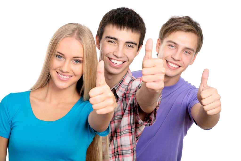 students having fun background